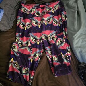 Colorful Owl Print Kids Leggings